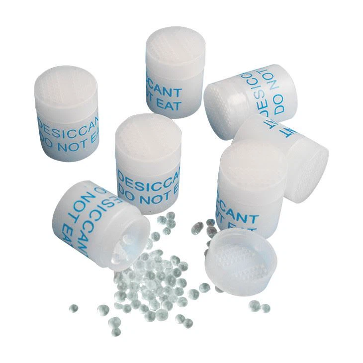Effervescent Tablet Bottle With White Plastic Desiccant Silica Gel Canister